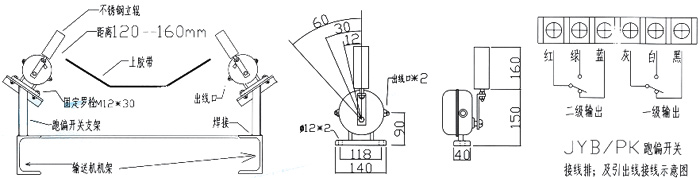 帶式輸送機(jī)防跑偏開(kāi)關(guān)設(shè)計(jì)圖紙